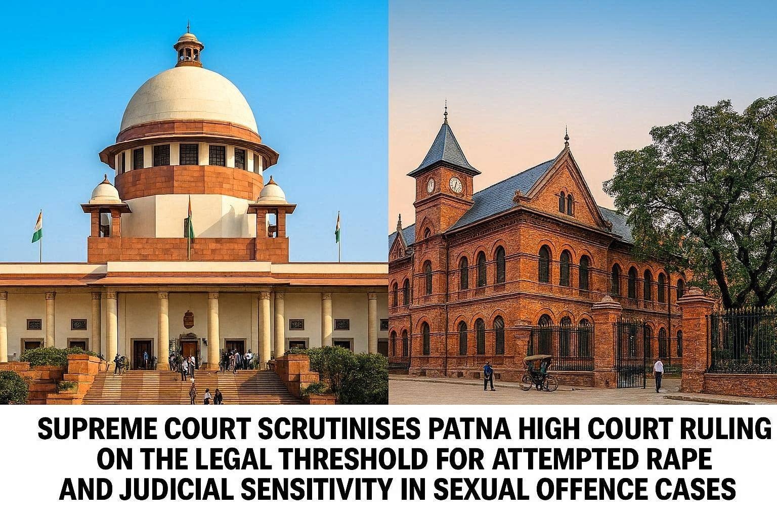 Supreme Court Questions Patna HC Verdict on Attempted Rape: Pressing Woman's Chest, Trying to Remove Salwar Cannot Be Trivialised